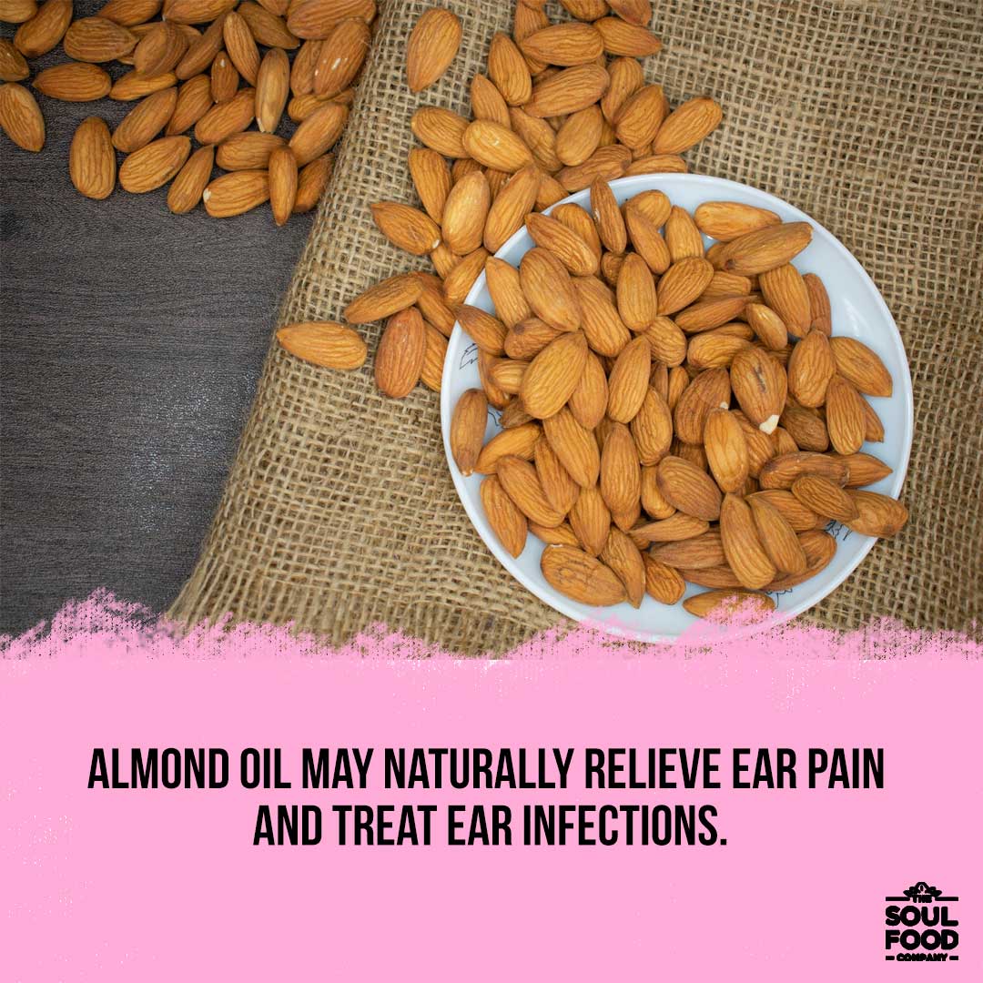 Almond oil may relieve ear pain and treat ear infections