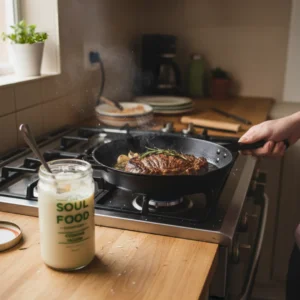 premium-beef-cooking-rendered-fat-steak-making