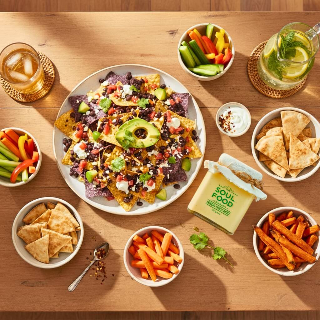 Lemon Chilli Aioli table spread dips