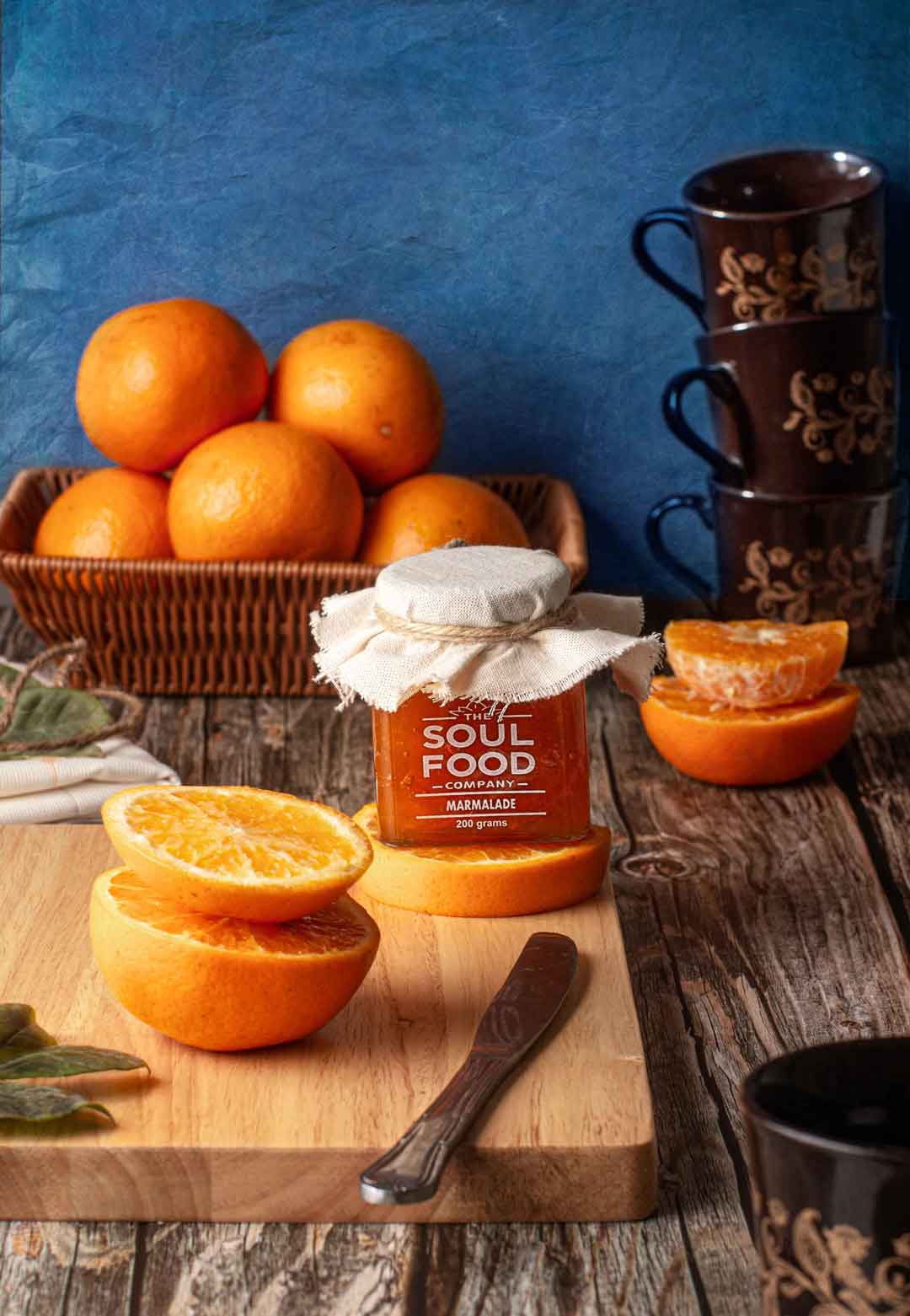 marmalade product shot vertical placed on table