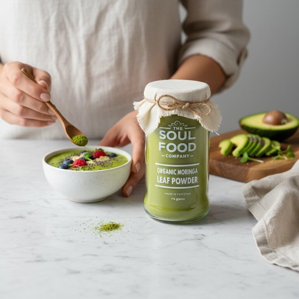 moringa powder in use