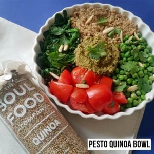pesto quinoa salad